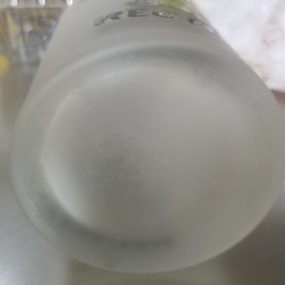 Frosted Old Fashion Glass PEACE, LOVE, RECYCLE ♻ Cat Barware Tumbler by Culver. - Picture 5 of 5